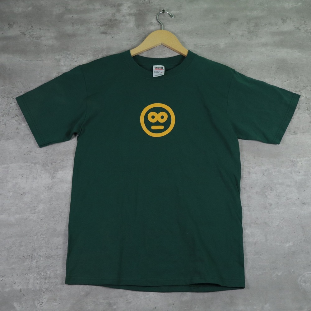 Anvil Graphic Tee Face Logo Small Green Short Sleeve T-Shirt